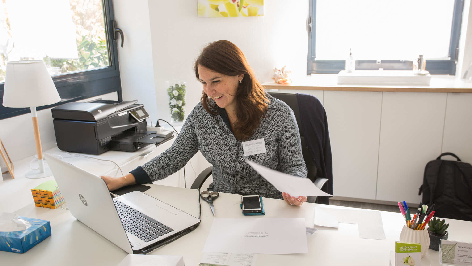 Marine André Diététicienne dans son bureau
