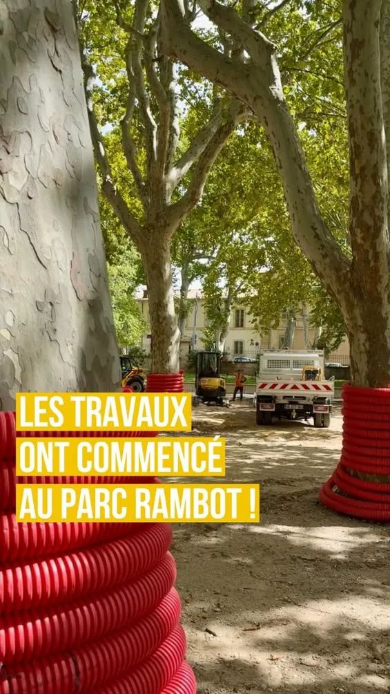 𝗥𝗲𝗾𝘂𝗮𝗹𝗶𝗳𝗶𝗰𝗮𝘁𝗶𝗼𝗻 𝗱𝘂 𝗽𝗮𝗿𝗰 𝗥𝗮𝗺𝗯𝗼𝘁 Le parc Rambot fait peau neuve ! 👉 Une première phase de trav… 