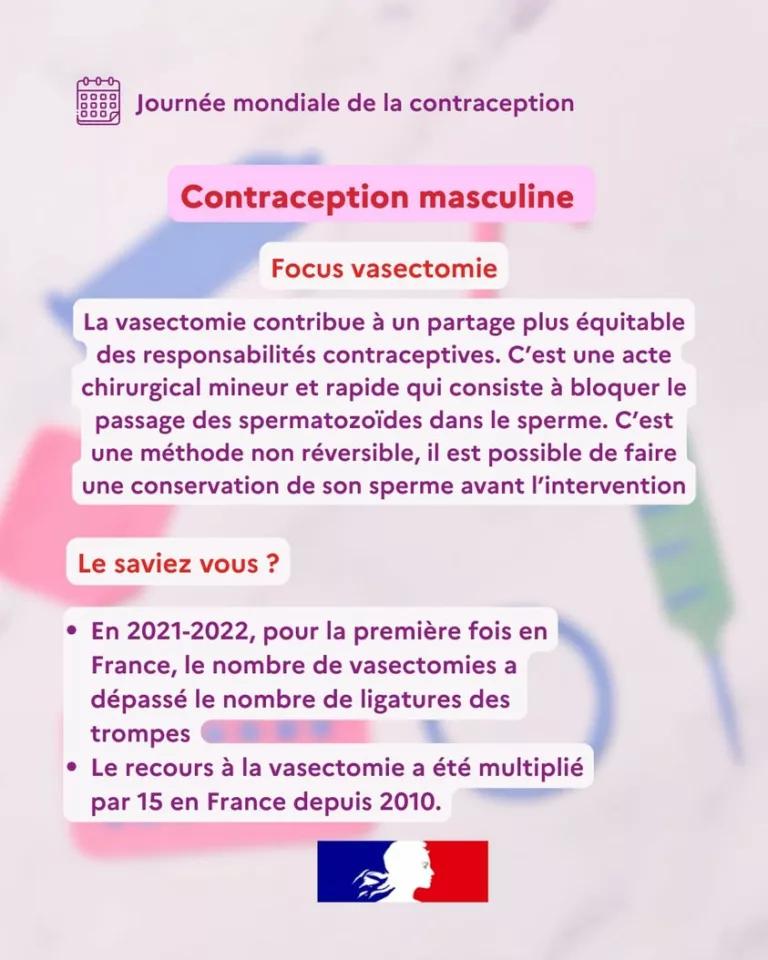 🗓 À l’occasion de la Journée mondiale de la #contraception, parlons de la vasectomie. Une méthode simple, efficace et e… 