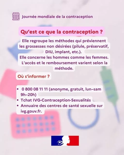 📅 Journée mondiale de la #contraception : rappel de l’importance d’une information fiable et d’un accompagnement person… 