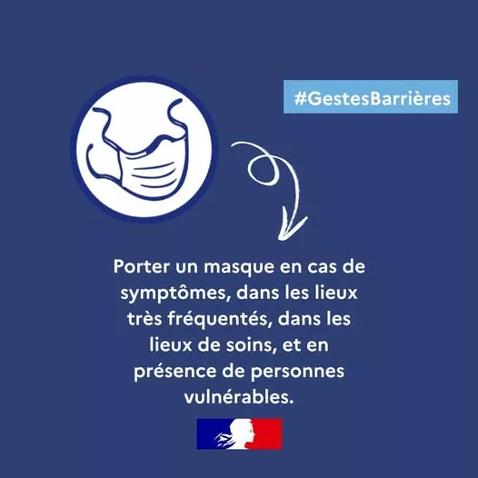 #GestesBarrières  | Face aux #VirusdelHiver, rappelons-nous les gestes simples !  👉 Porter un masque  👉 Se laver les m… 