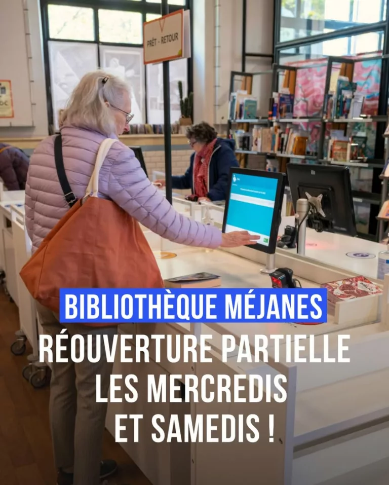 📚 𝗥𝗲́𝗼𝘂𝘃𝗲𝗿𝘁𝘂𝗿𝗲 𝗽𝗮𝗿𝘁𝗶𝗲𝗹𝗹𝗲 𝗱𝗲 𝗹𝗮 𝗯𝗶𝗯𝗹𝗶𝗼𝘁𝗵𝗲̀𝗾𝘂𝗲 𝗠𝗲́𝗷𝗮𝗻𝗲𝘀 ! La bibliothèque a ro… 