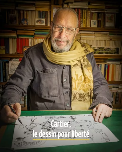 𝗖𝗮𝗿𝘁𝗶𝗲𝗿, 𝗹𝗲 𝗱𝗲𝘀𝘀𝗶𝗻 𝗽𝗼𝘂𝗿 𝗹𝗶𝗯𝗲𝗿𝘁𝗲́ Pur produit de la bande dessinée des années 1970, Éric Cartie… 