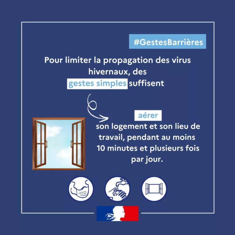 #VirusDeLHiver | Afin de se protéger contre les virus de l’hiver, il est recommandé d&rsquo;aérer son logement plusieurs fois… 
