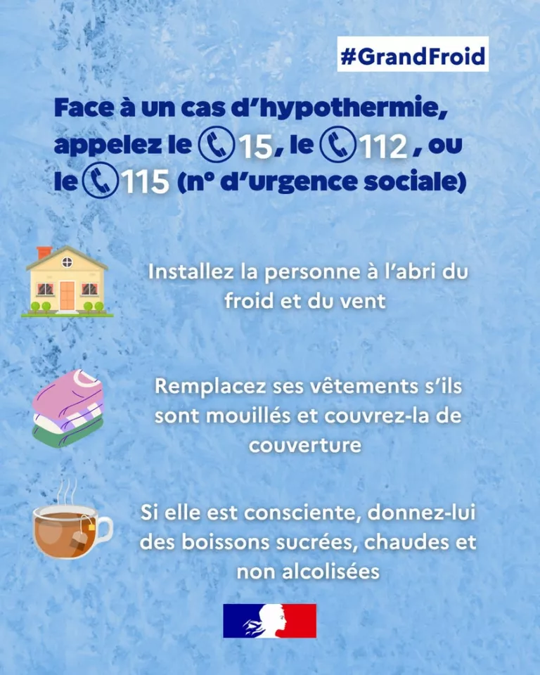#GrandFroid | Une personne autour de vous est en hypothermie ?  Voici les bons gestes à suivre  ⤵ 📲 : https://sante.gou… 