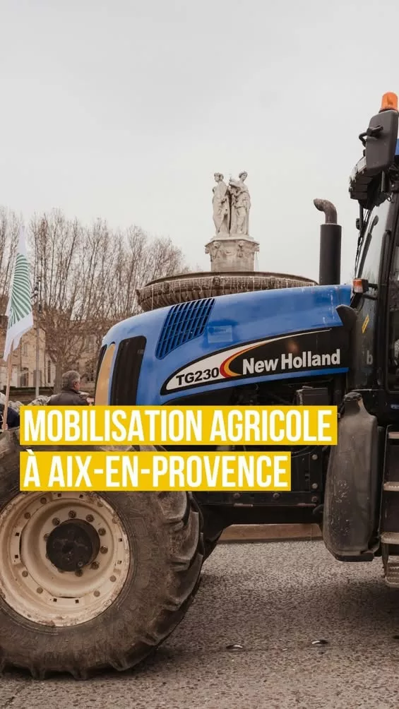 🚜 𝗠𝗼𝗯𝗶𝗹𝗶𝘀𝗮𝘁𝗶𝗼𝗻 𝗮𝗴𝗿𝗶𝗰𝗼𝗹𝗲 𝗮̀ 𝗔𝗶𝘅-𝗲𝗻-𝗣𝗿𝗼𝘃𝗲𝗻𝗰𝗲 Ce vendredi, vers 13h, des agriculteurs se… 