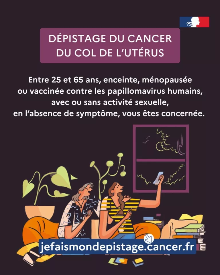 #DépistageCancerColUterus 📌Entre 25 et 65 ans, enceinte, ménopausée ou vaccinée contre les papillomavirus humains #HPV,… 