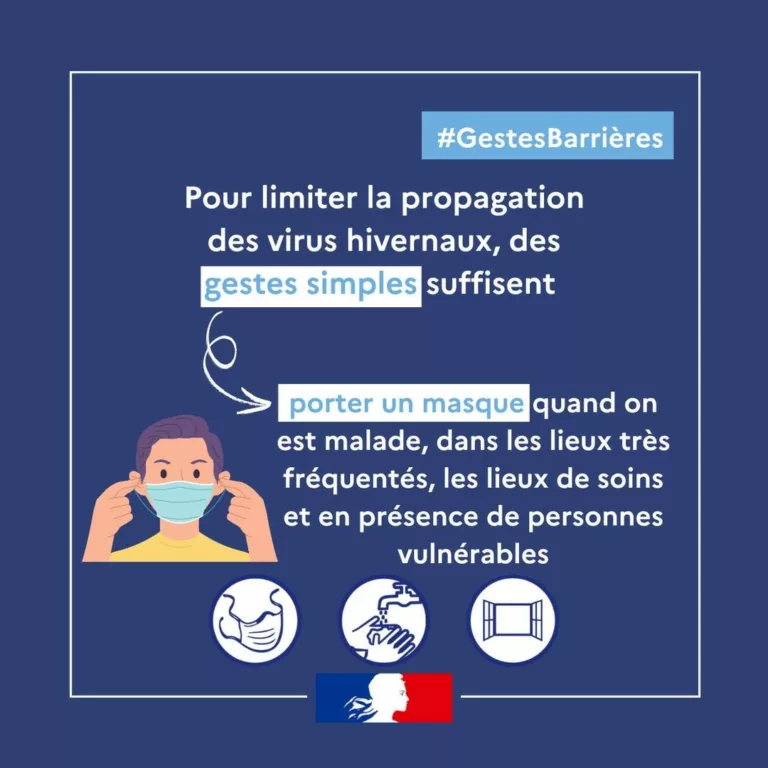 #VirusDeLHiver | Contre les virus de l’hiver, grippe, bronchiolite et #COVID19, portez le masque dans les lieux clos, ma… 
