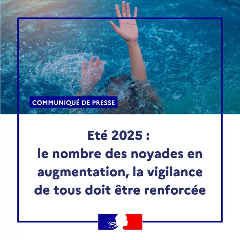 #Communiqué 🗞 | Eté 2025 : le nombre des noyades en augmentation, la vigilance de tous doit être renforcée ⚠ Lire le CP… 