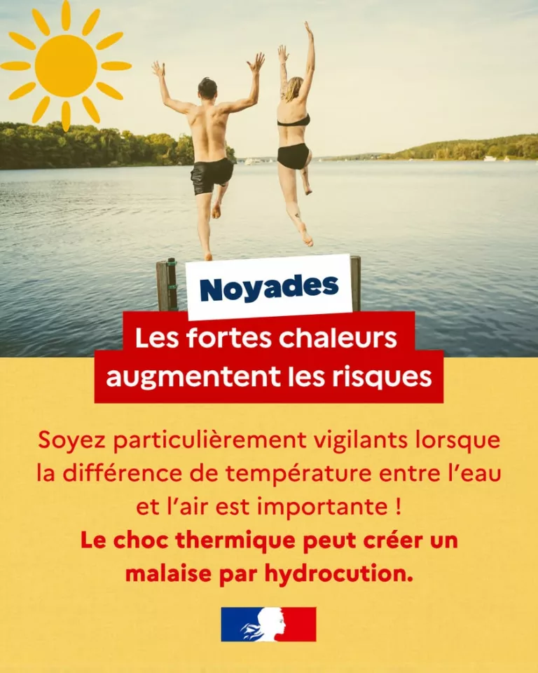 #Canicule | Lors des épisodes de canicule, le nombre de noyades accidentelles augmente. Pendant vos baignades, soyez pru… 