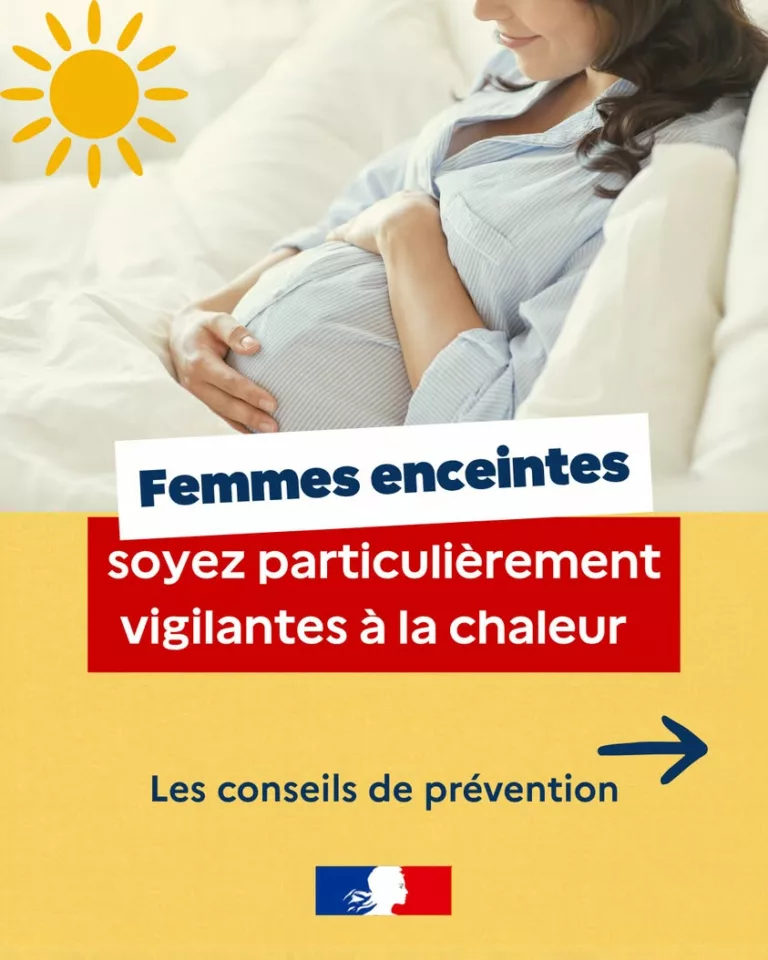 #Canicule | ⚠ En période de forte chaleur, les femmes enceintes doivent être particulièrement vigilantes. En cas de dout… 