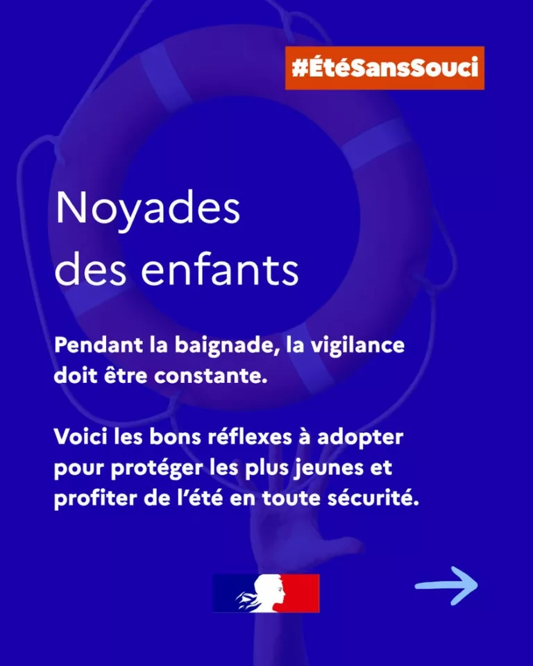 #ÉtéSansSouci ☀ | Chaque été, les noyades sont responsables de plusieurs dizaines de décès d’enfants. Ayez le bon réflex… 