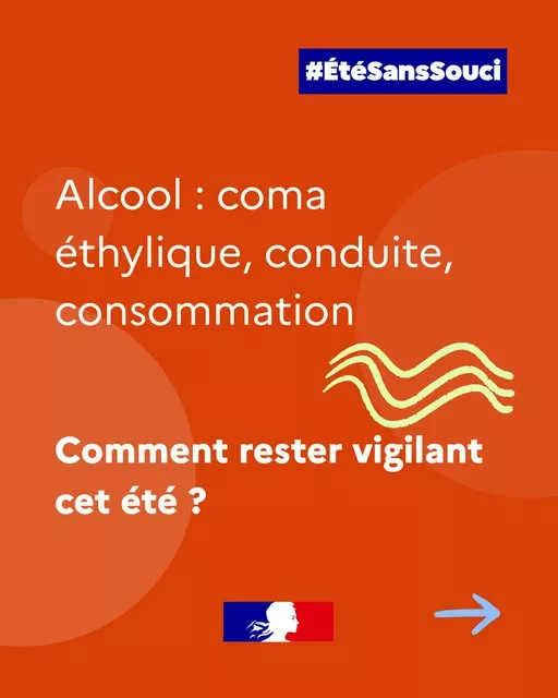 #ÉtéSansSouci ☀ | Alcool : comment rester vigilant cet été ? Veillez à manger et à boire de l&rsquo;eau  Pour limiter les risq… 