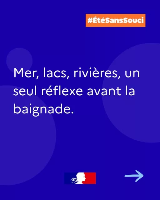 #ÉtéSansSouci ☀ | Mer, lacs, rivières, un seul réflexe avant la baignade. Avant de vous baigner, renseignez-vous sur la… 