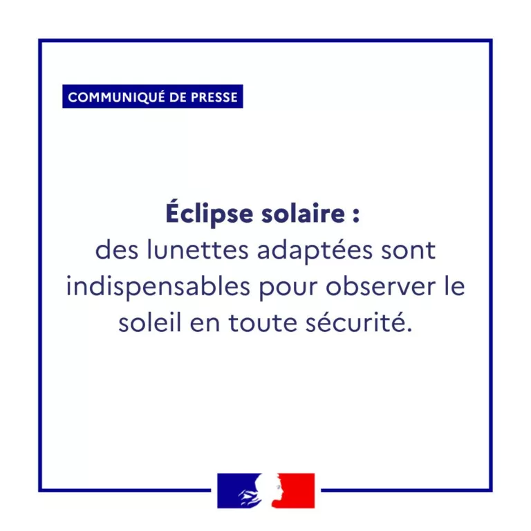 #Communiqué | Éclipse solaire : des lunettes adaptées sont indispensables pour observer le soleil en toute sécurité. À l… 
