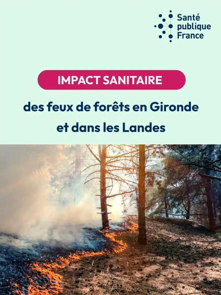 Impact sanitaire des feux de forêt majeurs en #Gironde et dans les #Landes Depuis le 23 juillet 2026, Santé publique Fra… 