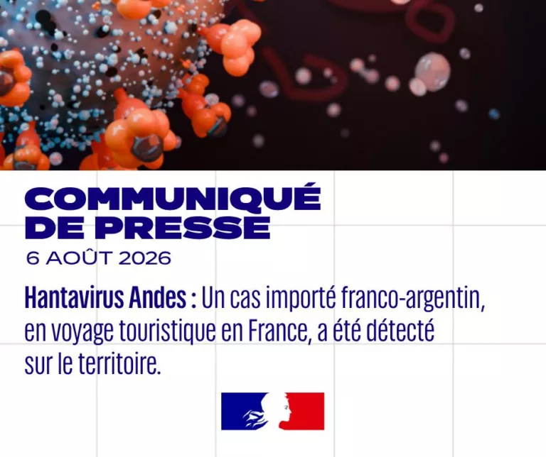 #Communiqué | Hantavirus Andes : un cas importé franco-argentin, en voyage touristique en France, a été détecté sur le t… 
