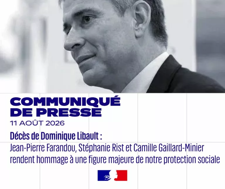 #Communiqué | Décès de Dominique Libault : Jean-Pierre Farandou, Stéphanie Rist et Camille Gaillard-Minier rendent homma… 