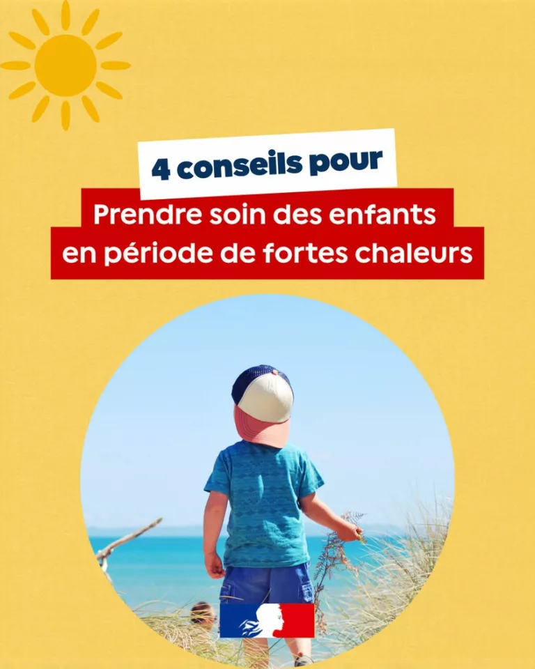 #Canicule | Les enfants sont particulièrement vulnérables à la chaleur. Comment les protéger ? 👉 En cas de malaise ou f… 